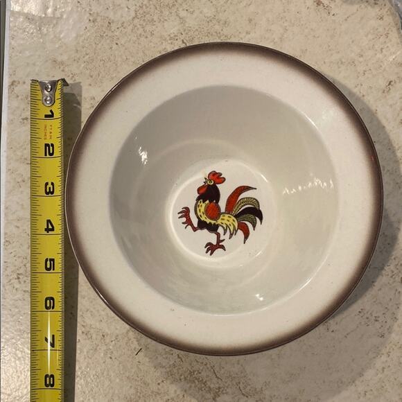 Metlox Poppytrail Red Rooster Bowl Vintage 6" - Picture 3 of 5